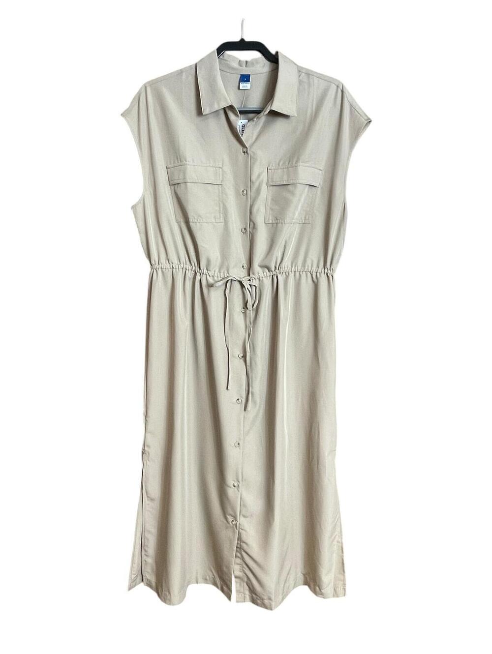 Old Navy NWT tan shirtdress in size large